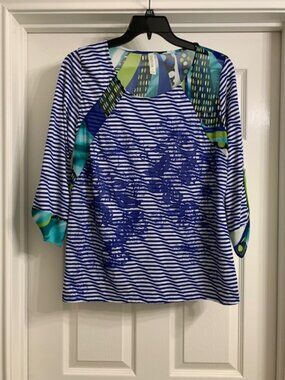 Cubism Brand Women's Multi-Color Blouse, Size XL